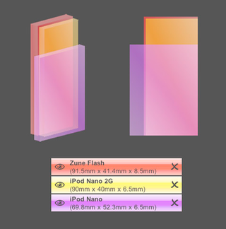 Illustration for article titled Sizemodo: Zunes vs. iPods